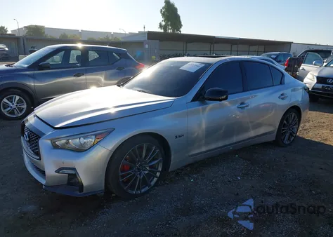 2020 Infiniti Q50 Red Sport 400 из США, поврежденный, VIN JN1FV7AP7LM630100